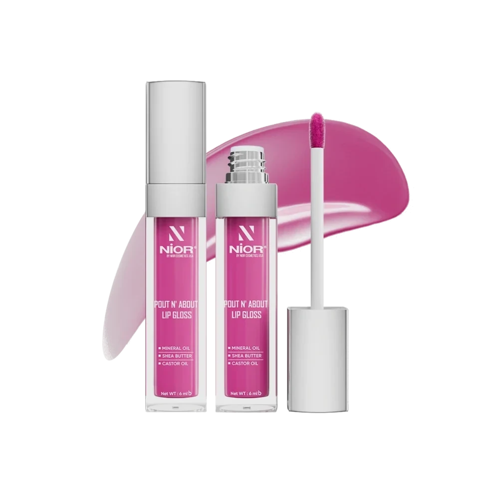 Nior Pout N’ About Lip Gloss – Fuchsia Flare
