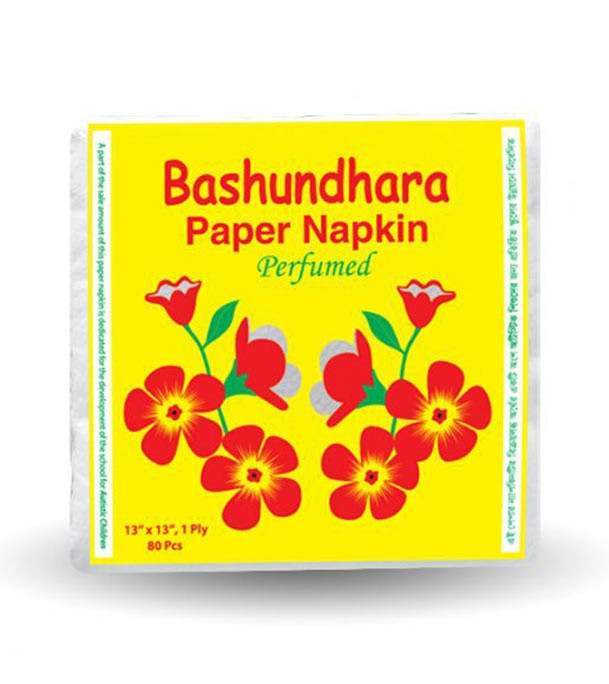 Basundhara Paper Napkin 13"x13" 1ply 80pcs