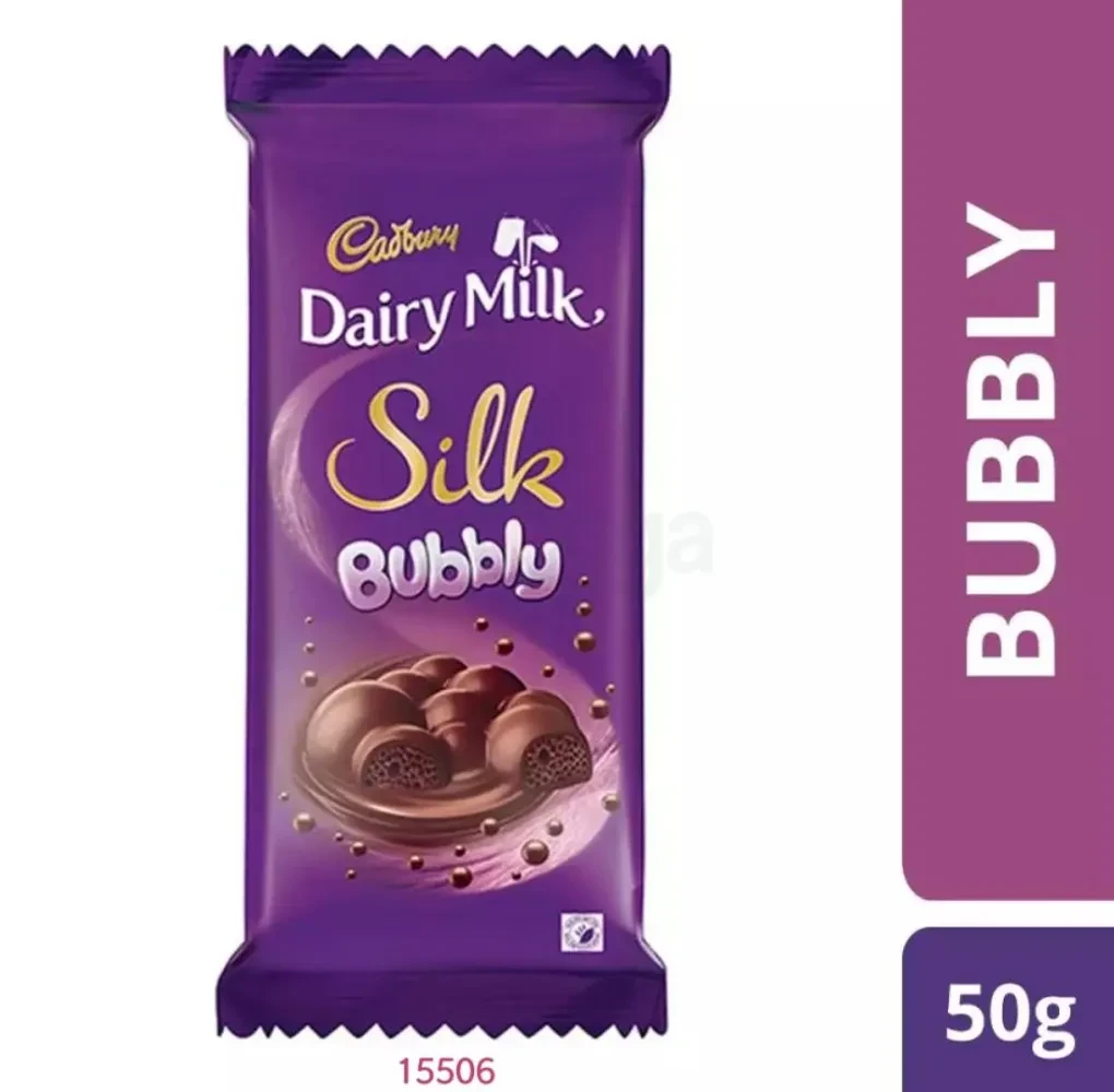 Cadbury Dairy Milk Silk Bubbly Chocolate Bar 50gm