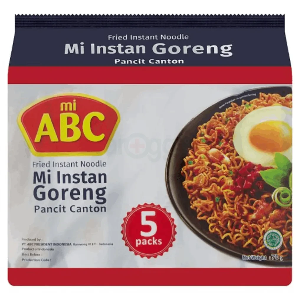 Mi ABC Fried Instant Noodle MI Instan Goreng Pancit Canton 5's Pack