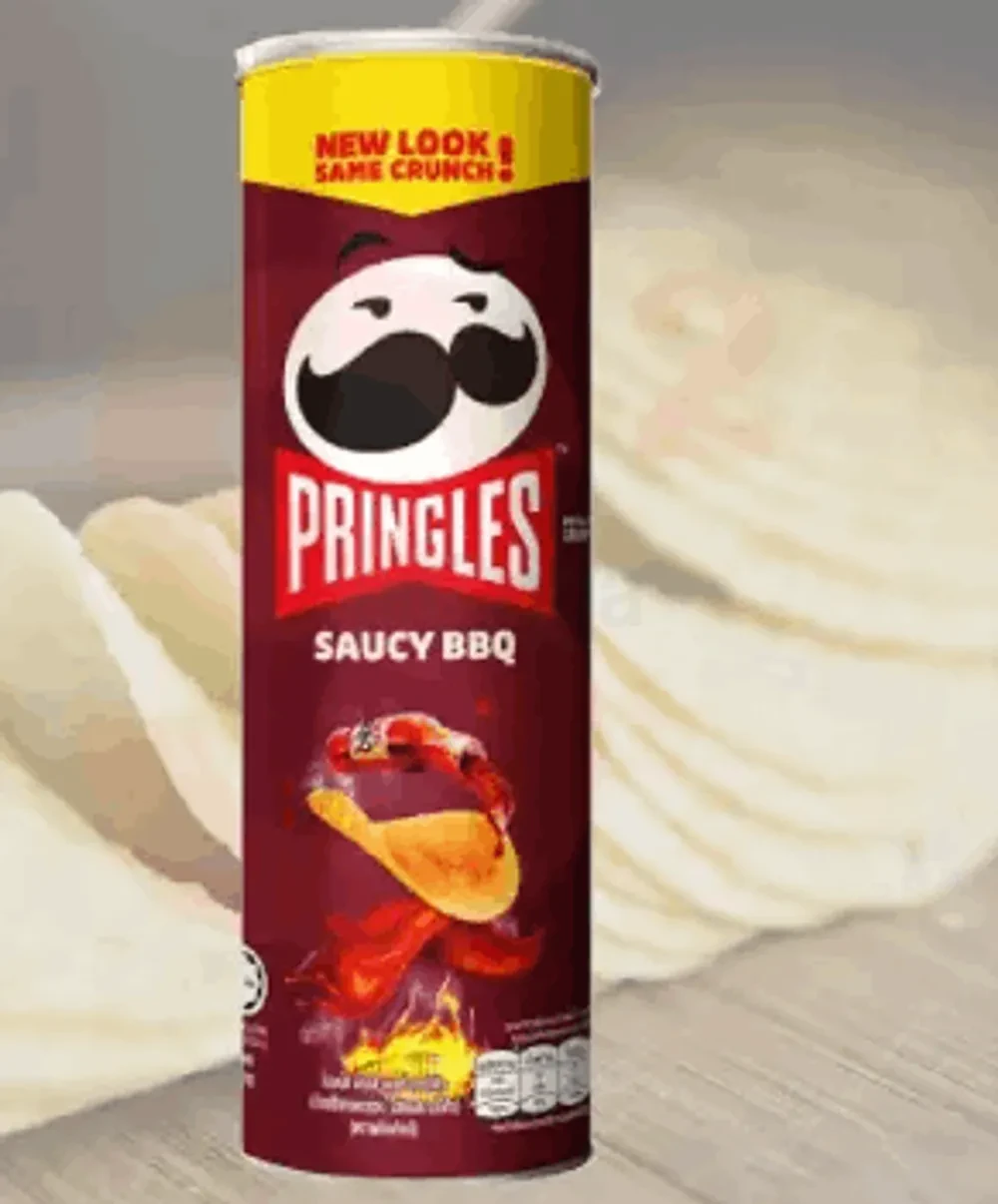 Pringles Saucy BBQ Potato Chips 134gm 134gm