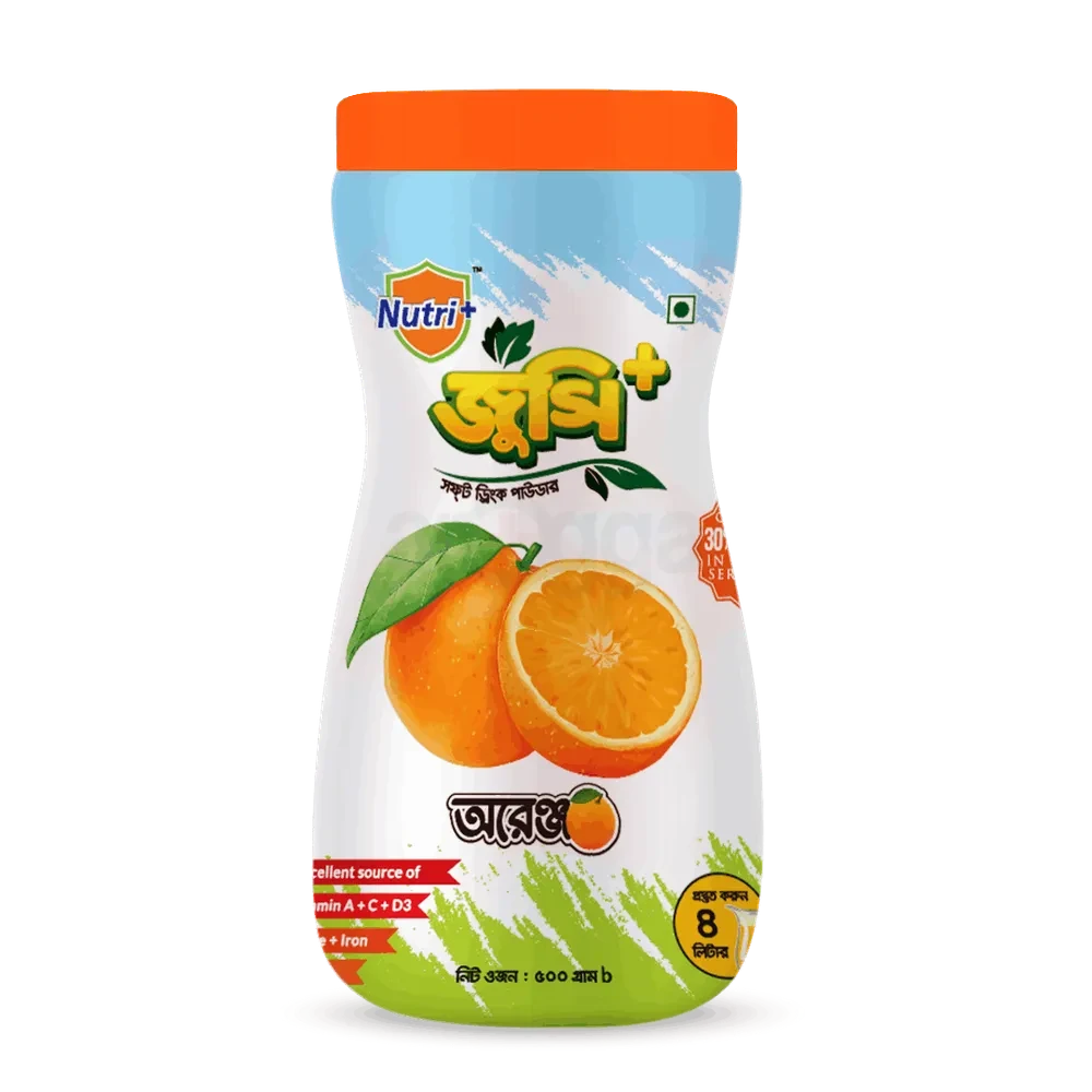 Juicee+ Orange Soft Drinks Powder - (Kolos Jar)