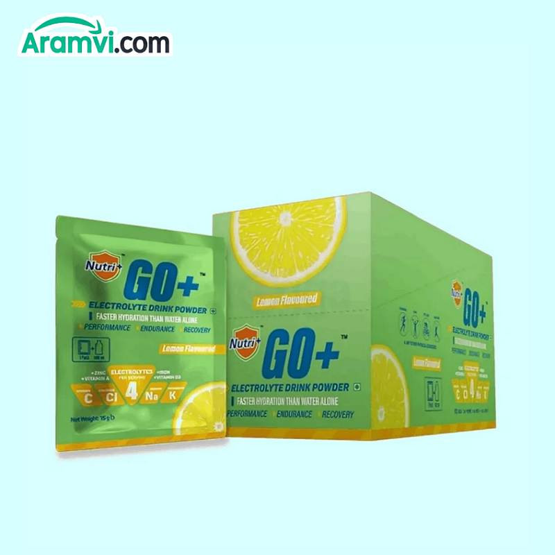 Nutri+ GO+ Electrolyte Drink Powder (Lemon Flavor) 15gm