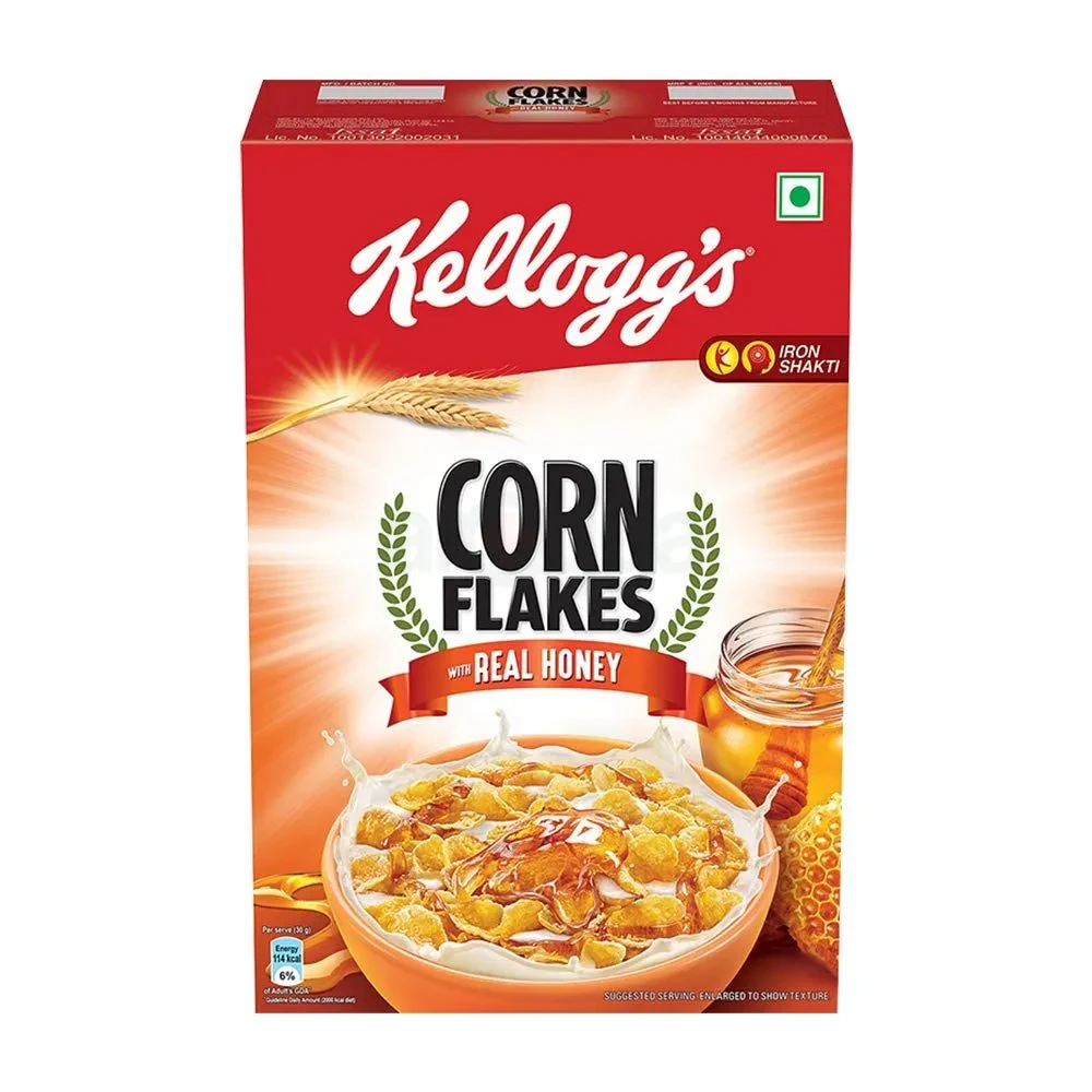 Kellogg's Corn Flakes with Real Honey Breakfast Cereal 300gm