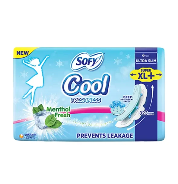 Sofy Cool Ultra Slim Super XL+ Sanitary Napkin (323mm) - 6 Pads