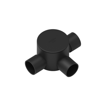 CIRCULAR BOX 3/4'' 3 WAY MEDIUM BLACK