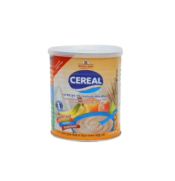 Mothers Smile 4 Fruits Milk Wheat Baby Cereal Tin - 400g