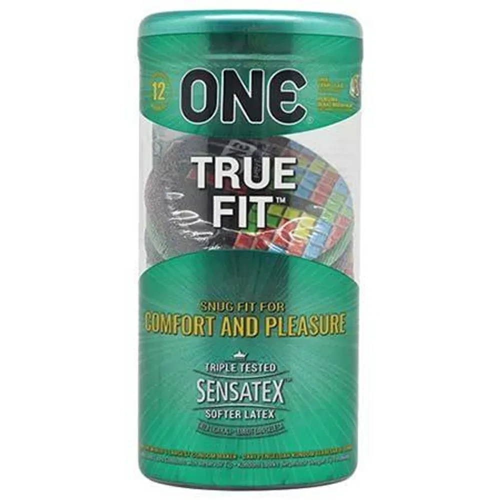 One TRUE FIT Snug Fit for Comfort and Pleasure 49mm Condom - 12pcs Jar(Malaysia)