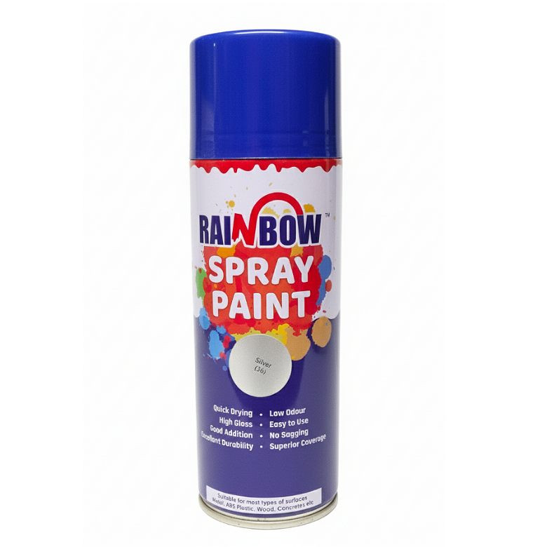 Rainbow Spray Paint- Silver (36)